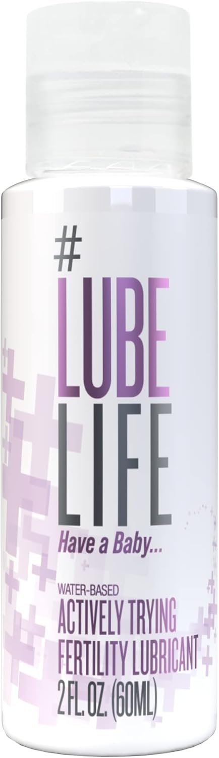 LUBELIFE Fertility Lube – Water Based Personal Lubricant for Men, Women & Couples – Pregnancy Must Haves, Sperm-Friendly, Vegan, Travel Size, 2 Fl Oz
