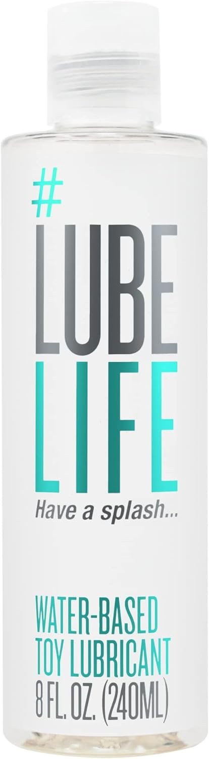 LubeLife Water Based Lube – Toy-Safe Personal Lubricant for Men, Women & Couples, Travel Size, Non-Staining, Easy Clean-Up, 8 Fl Oz