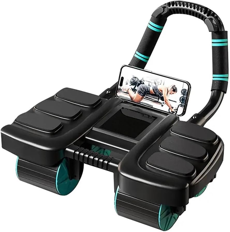 2026 New Automatic Rebound Ab Roller Wheel with Elbow Support & 4-Wheel Design – Core Exercise Equipment for Home Gym, Abdominal Workout Machine for Men/Women, Belly Fat Burner,Portable Fitness Roller Wheel