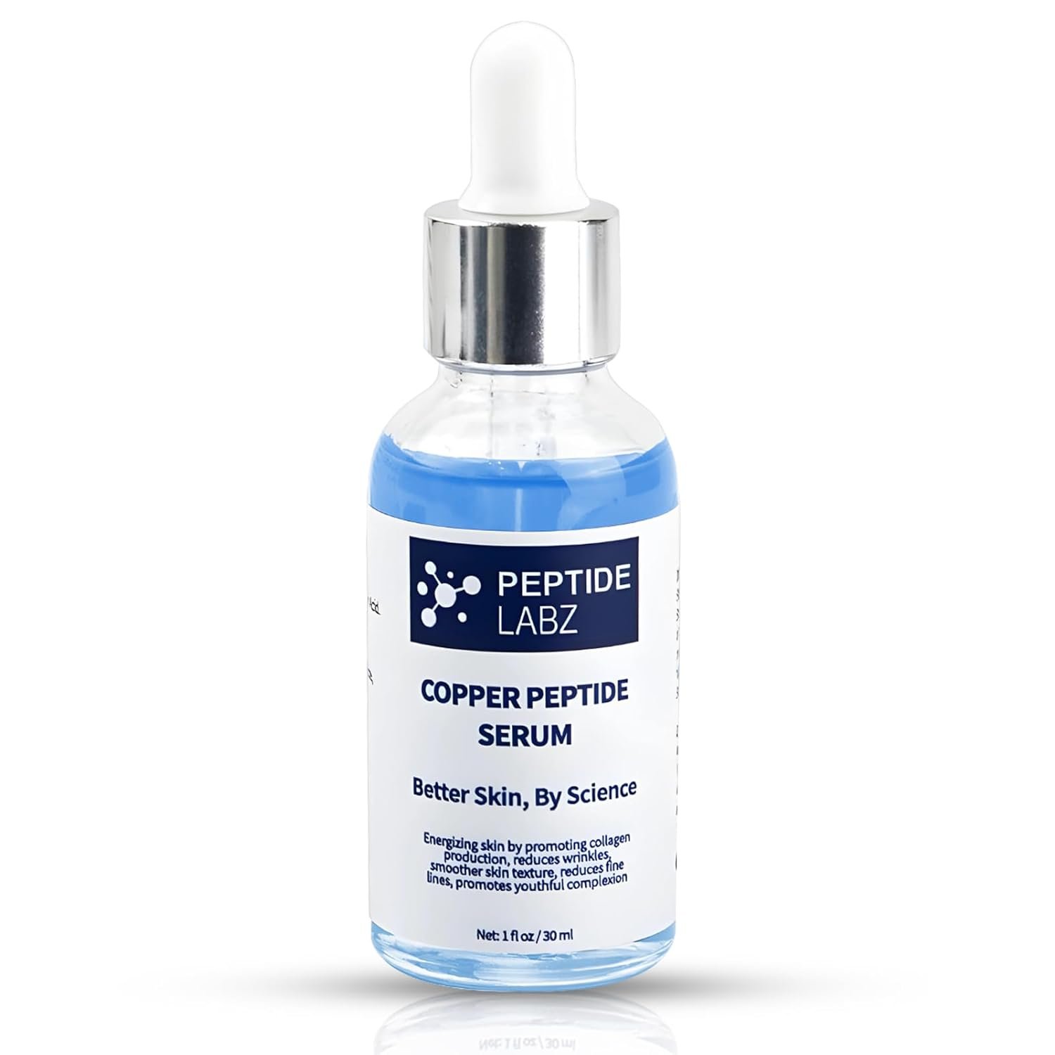 Copper Peptide Serum for Face – Anti Wrinkle – Hyaluronic Acid – Raw Aloe – Increase Collagen – 1oz/30ml – Anti Aging for Skin