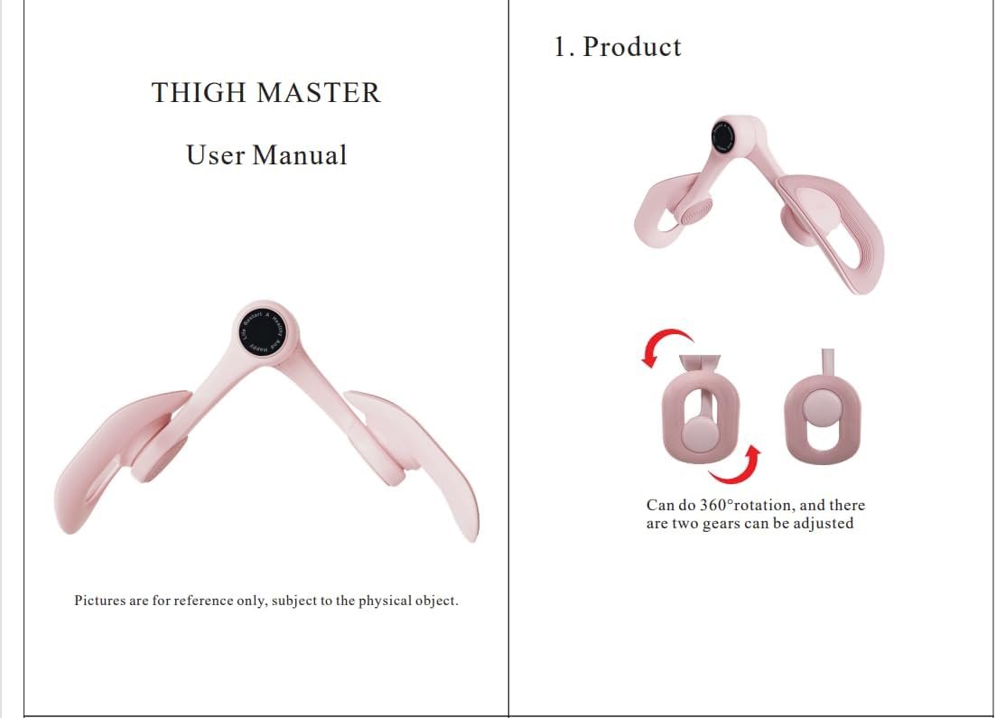 Pink Pelvic Floor Strengthener for Women and Men.Inner Thigh Exerciser for Women,Inner Thigh Muscle Master Exercise Devices,Pelvic Floor Strengthener Workout Exerciser Equipment