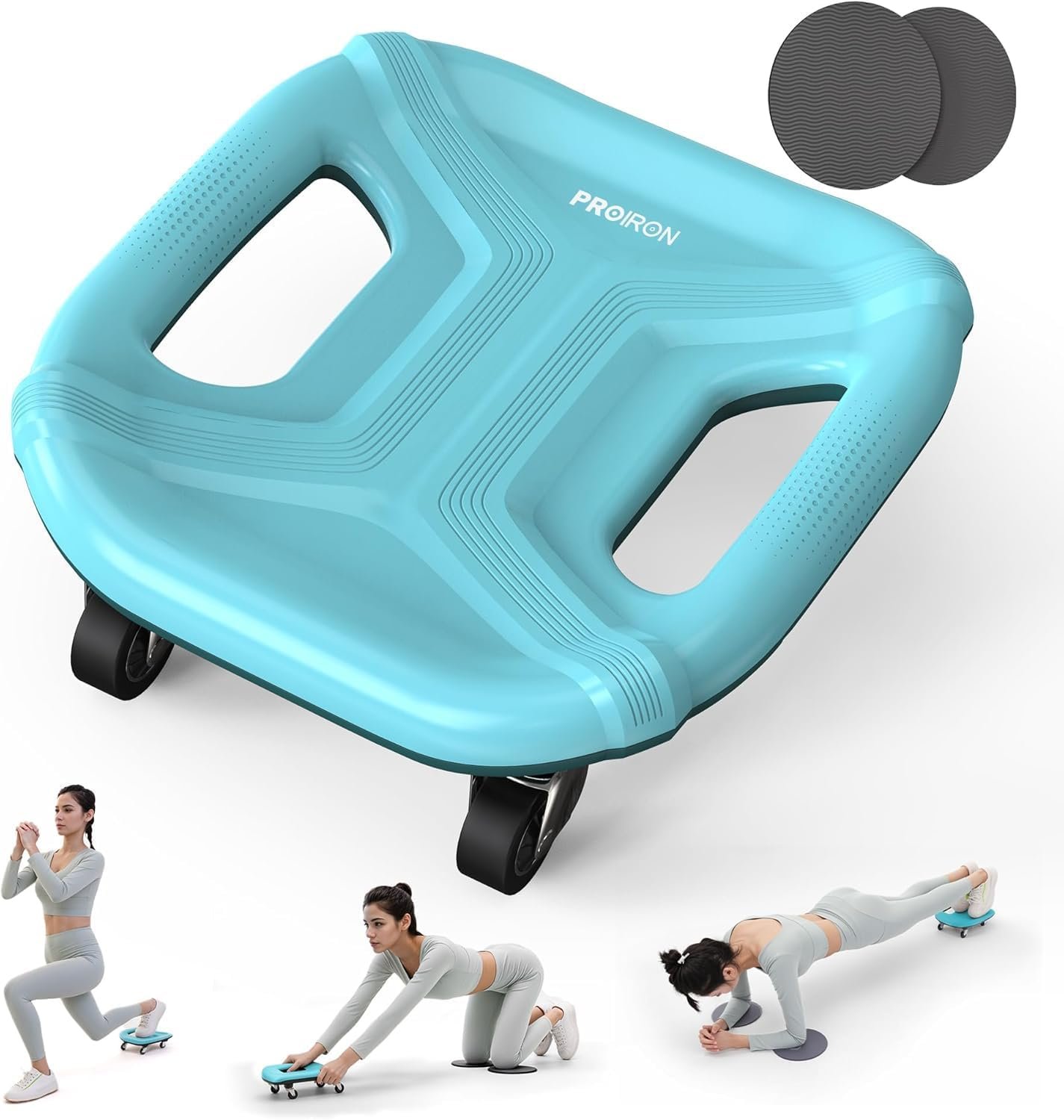 PROIRON Ab Roller with Knee Pads for Abs Workout, Multifunctional Ab Roller Wheel for Abs Workout, Abdominal Roller with Knee Pads, Abdominal Exercises Wheel, Abb Roller (Slide Fitness Trainer)