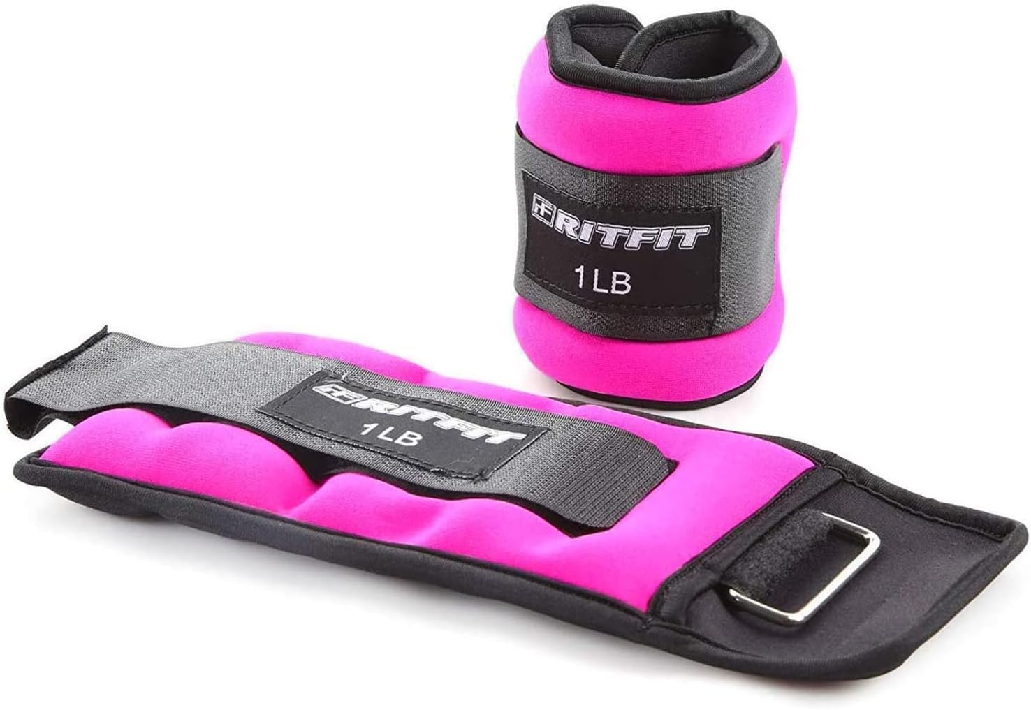 RitFit Ankle Weights – A Pair of 2/3/4/6/8/10 LBS, Wrist Weights with Adjustable Straps for Women & Men, Leg Weights for Walking, Running, Yoga, Gym, Workout, Physical Therapy