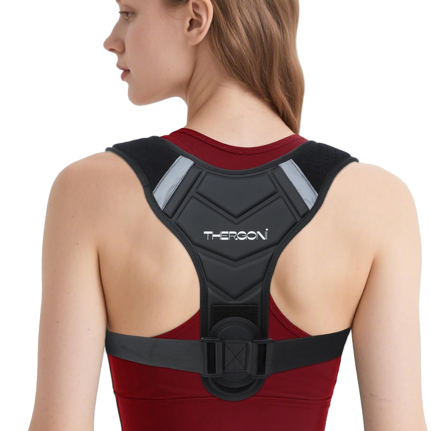 Posture Corrector for Women and Men, Adjustable Back Brace for Spine Alignment & Shoulder Support, Comfortable & Breathable Clavicle Straightener, Supports Better Posture & Reduces Upper Back Discomfort (Large,Chest Size 29″-43″)