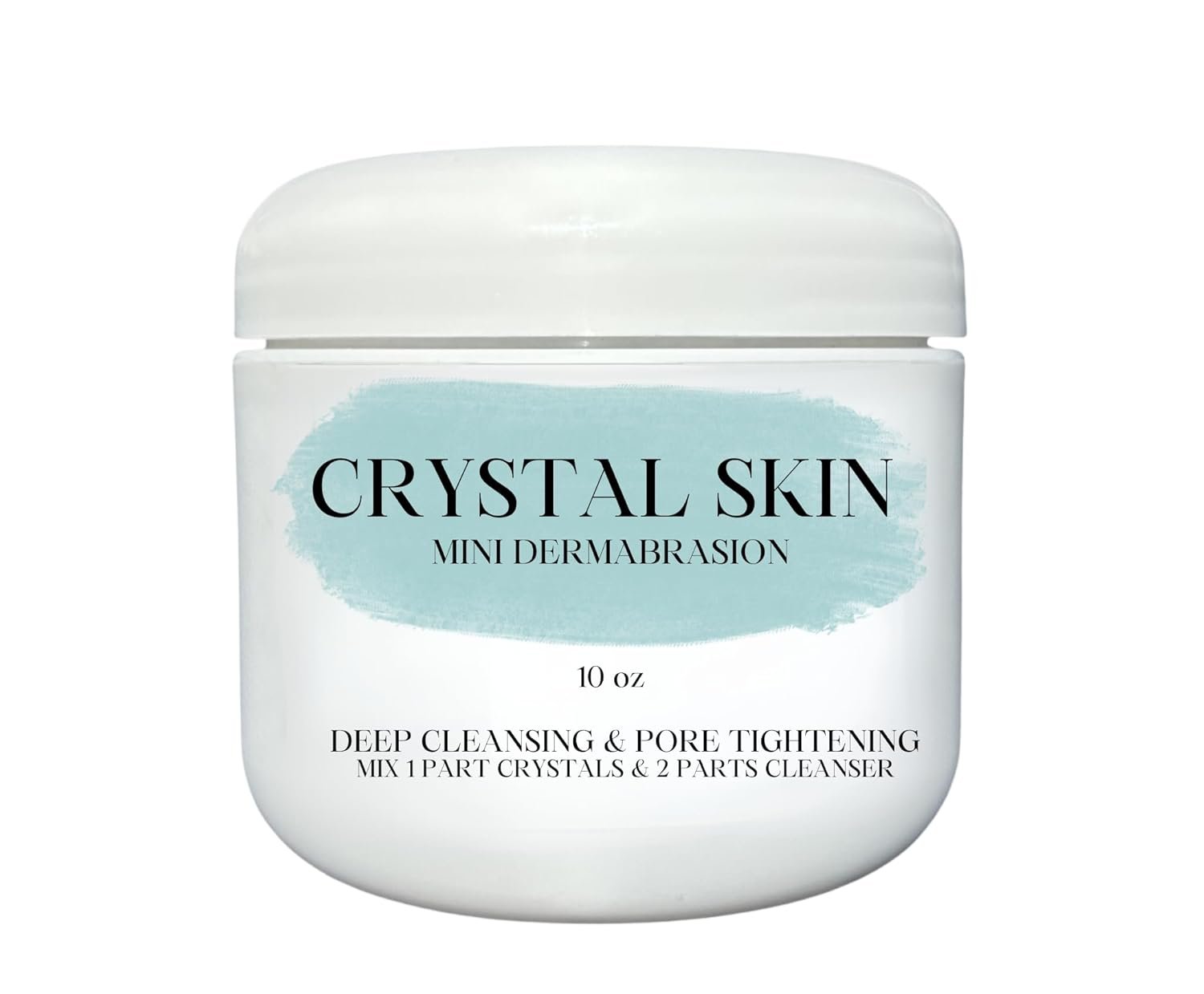 10 OZ. Crystal Skin At home Facial Scrub Crystals Mini Microdermabrasion. Natural Exfoliator remove wrinkles, blemishes, Acne, Smooth skin, Anti age. Deep Cleansing skincare hydro hydrafacial mix