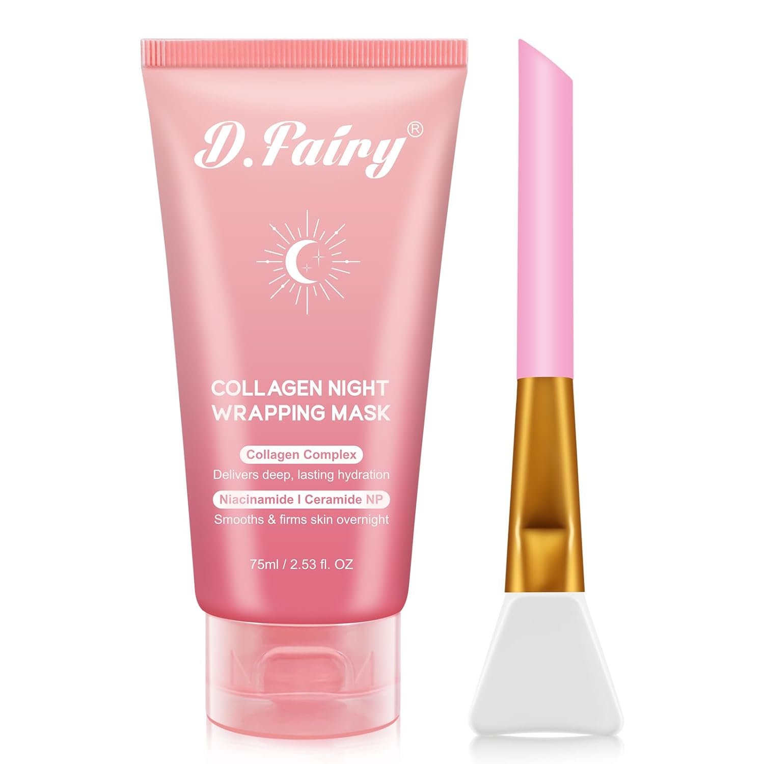 Collagen Overnight Wrapping Peel Off Facial Mask Pack – Collagen Night Wrapping Mask – Hydration Care – Reduces Sagging & Dullness – Hydrolyzed Collagen For Glowing Skin, 2.53 fl.oz