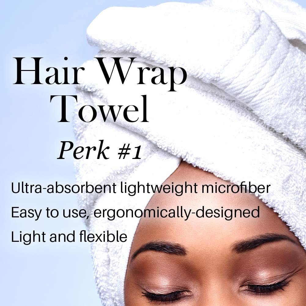 L’ANGE HAIR Microfiber Hair Wrap | Quick-Dry & Frizz-Free Towel for All Hair Types | Ideal for Sleep, Shower & More