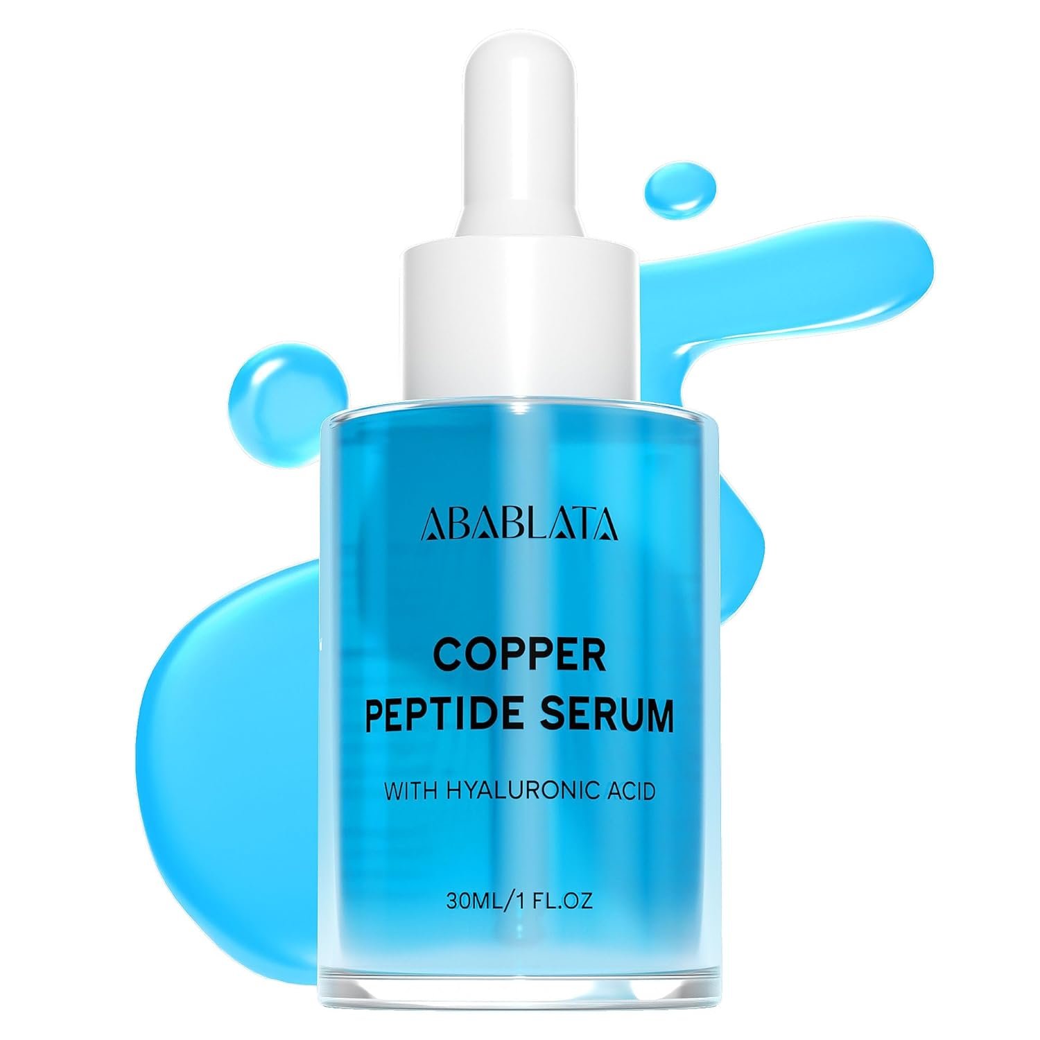 Copper Peptides Serum for Face – with Hyaluronic Acid- Supports Skin Firmness, Elasticity & Intense Hydration – 1 fl.oz
