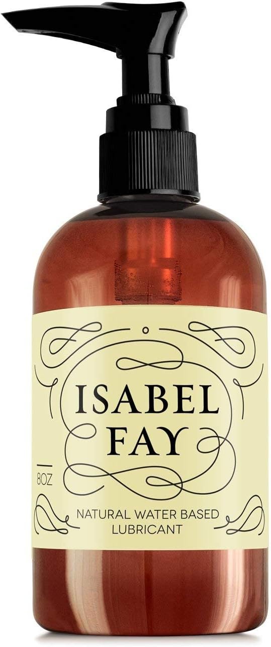 Isabel Fay Natural Water Based Personal Lubricant for Sensitive Skin, No Parabens, No Glycerin, 8 oz