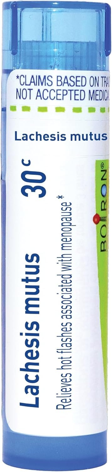 Boiron Lachesis Mutus 30C Homeopathic Medicine for Hot Flashes – 80 Pellets