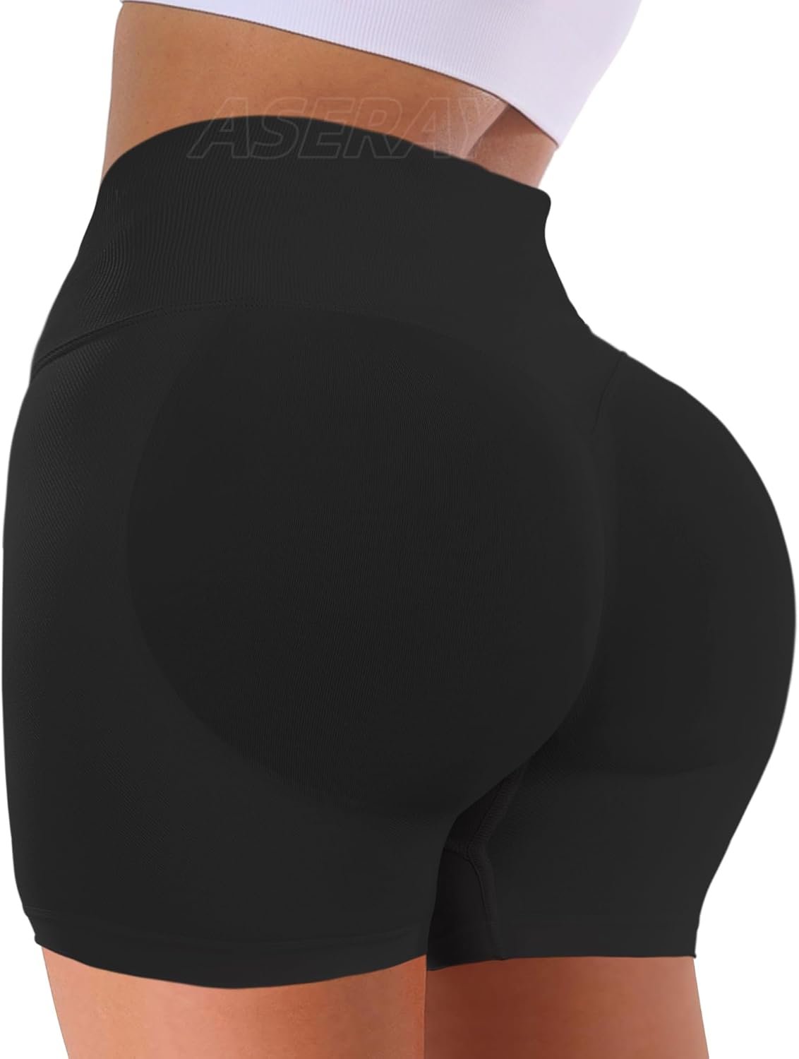 Seamless Gym Workout Shorts Women Scrunch Butt Lifting Biker Yoga Shorts for Women Tummy Control 4.5″