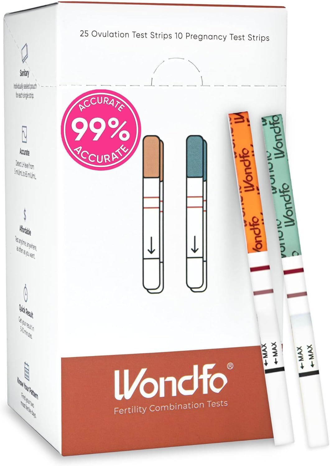 Pregnancy Test Strips and Ovulation Test Strips Combo Pack- Ovulation Predictor Tests and Pregnancy Tests -Reliable Home Testing for Family Planning