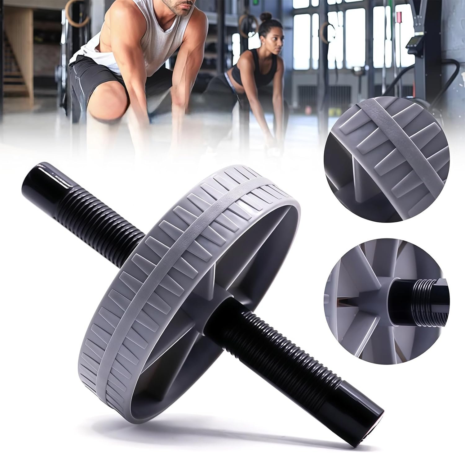 Ab Roller Wheel for Abs Workout, Core Strength Training Equipment – Exercise Wheel for Home Gym, Abdominal Muscle Toner, Fitness Equipment for Men & Women