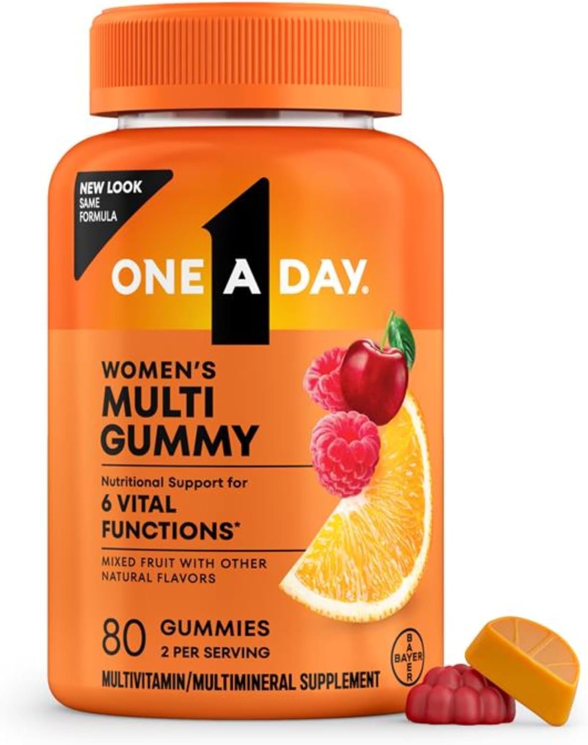 One A Day Womens Multivitamin Gummy – Gummy Vitamins for Women with Biotin, Zinc, Folic Acid, Iodine Vitamin Gummies, Chewable Multivitamin, 80 Count (Packaging May Vary)