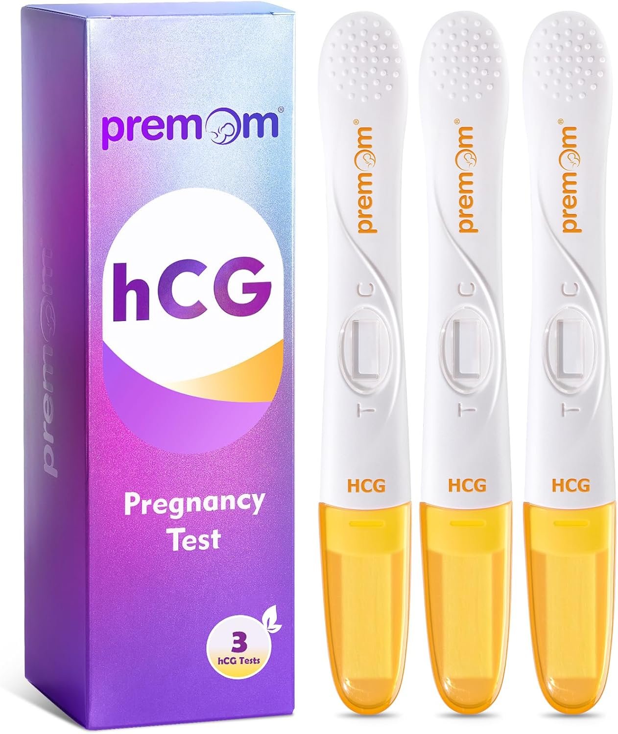 Premom Pregnancy Test Midstream: Early HCG Detection Sticks – 3 Pack Pregnant Test Kit