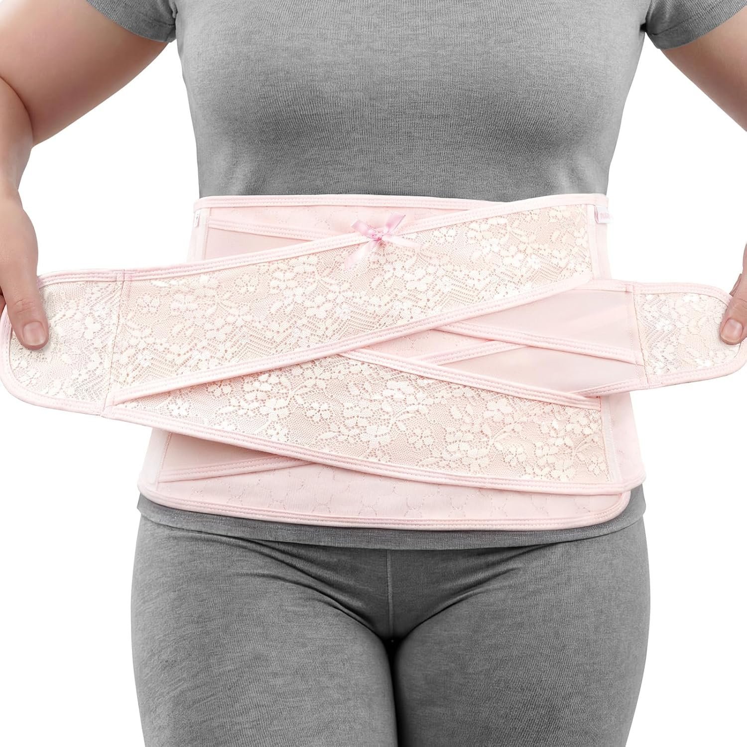 Nuliie Postpartum Belly Wrap with V-Shaped Cross Support