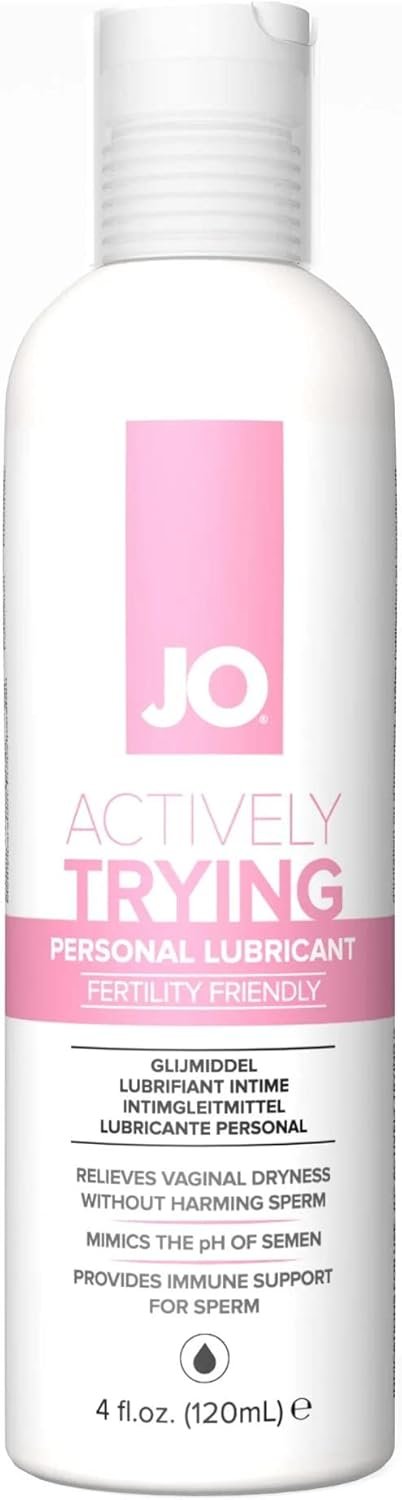 Jo Actively Trying Personal Lubricant Fertility Friendly Water-Based Lubricant 4 Fluid Ounces