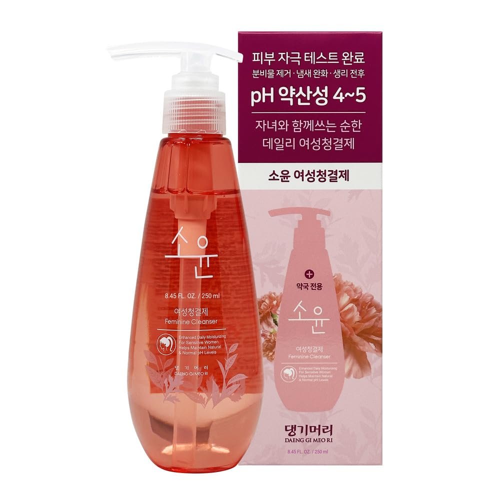 Daeng Gi Meori – Soyoon Feminine Cleanser – K-Beauty Gentle Wash for Sensitive Skin, pH Balanced Intimate Cleansing, Natural Formula, Odor Control – 250ml / 8.45 FL. OZ.