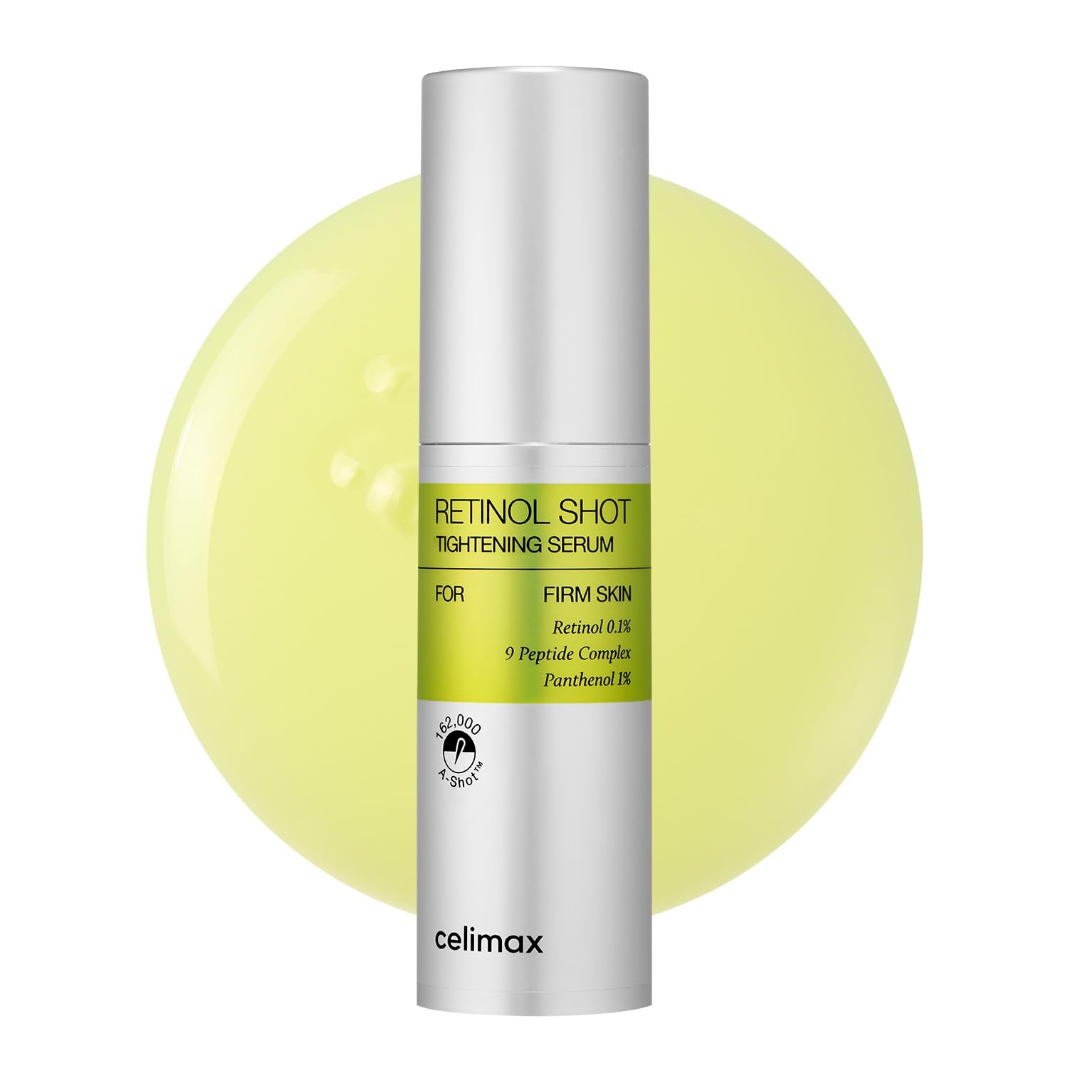 celimax The Vita A Retinol Shot Tightening Serum | with Pure Vitamin A Retinol, Peptide, Pore Minimizer, Wrinkles & Fine Lines, Firmer Skin, Anti-Aging, Skin Smoothing, Korean Skin Care Gift, 30ml