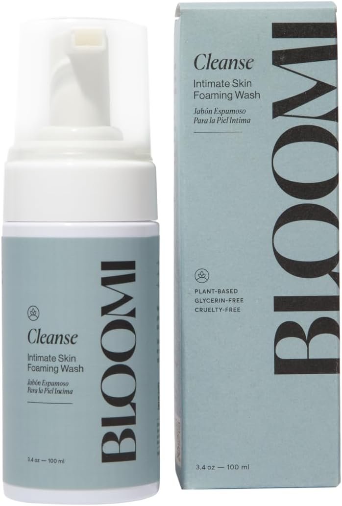 Bloomi Cleanse Intimate Skin Foaming Wash for Women – Hydrating Aloe Vera Cleansing for Intimate Areas Gentle Soothing Feminine Hygiene Shower Moisturizing Natural Foaming Soap Wash 3.4oz (1)