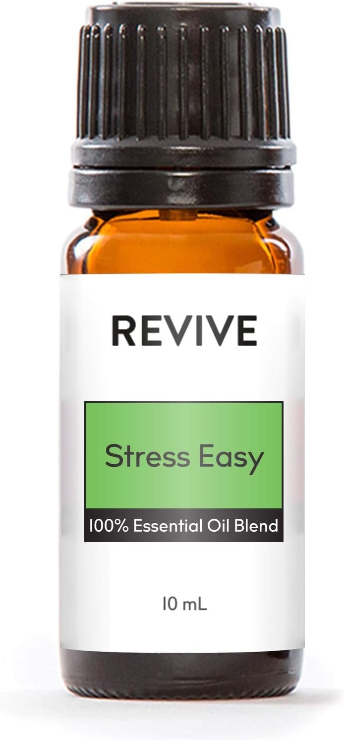 Stress Easy Essential Oil Blend by Revive Essential Oils – 100% Pure Therapeutic Grade, for Diffuser, Humidifier, Massage, Aromatherapy, Skin & Hair Care