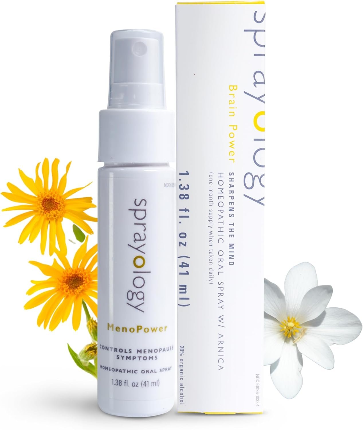 Sprayology MenoPower Homeopathic Menopause Relief Spray, Natural Hot Flash & Mood Support, Fast-Acting Oral Spray for Women, Gluten-Free, Lactose-Free, Natural Homeopathic, 30-Day Supply (1.38 fl oz)