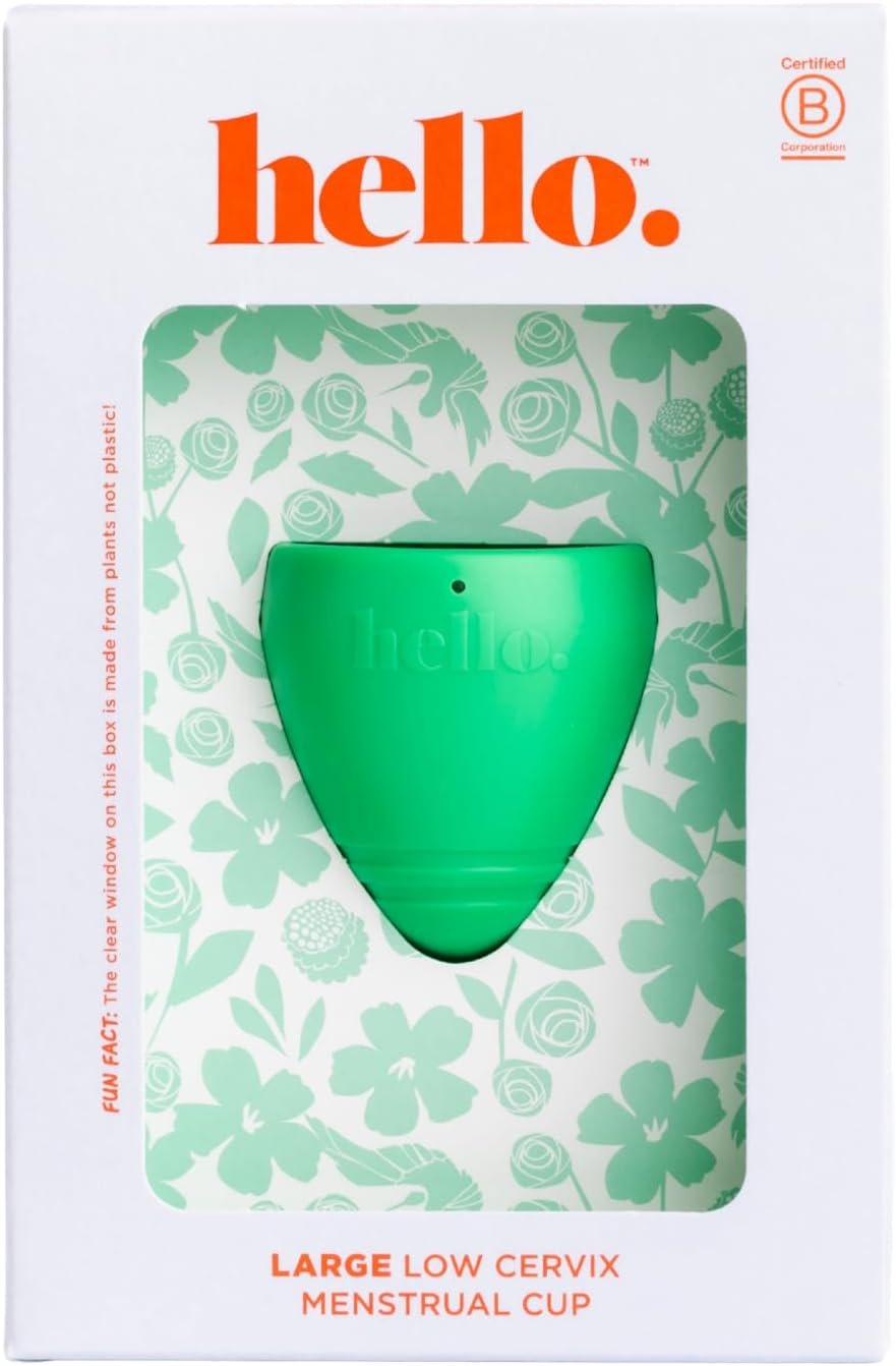 Cup Low Cervix Menstrual Cup | Award Winning Reusable Soft Flexible Alternative to Pads & Tampons | Sustainable Feminine Hygiene | Leak Proof | Holds 28ml | 45mm Diameter, 47mm L (Large)