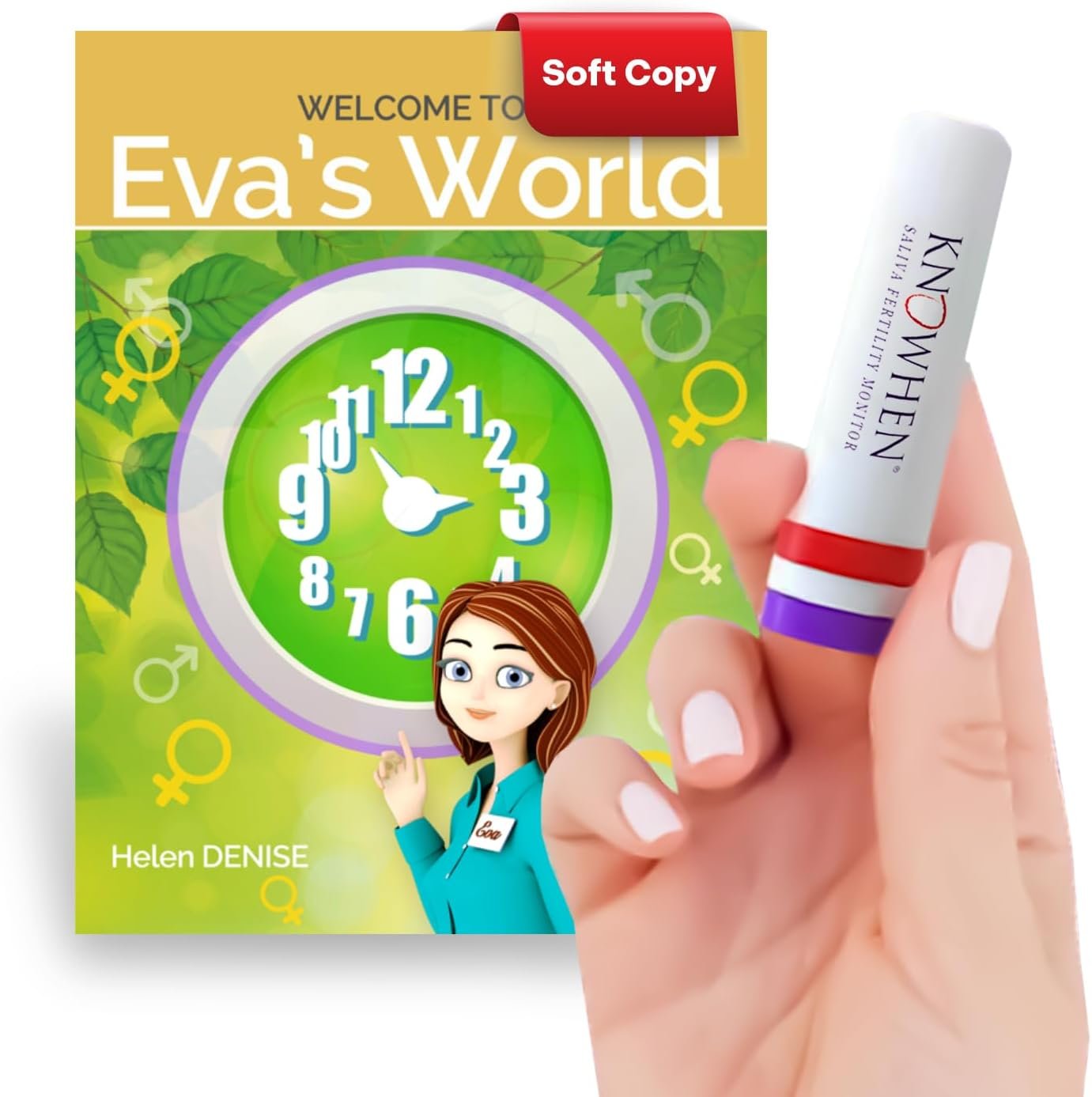KNOWHEN® Saliva Ovulation Microscope with Digital Guidebook – Non-Invasive Fertility Tracker, Unlimited Tests, Accurate & Hygienic Ovulation Predictor for Natural Family Planning