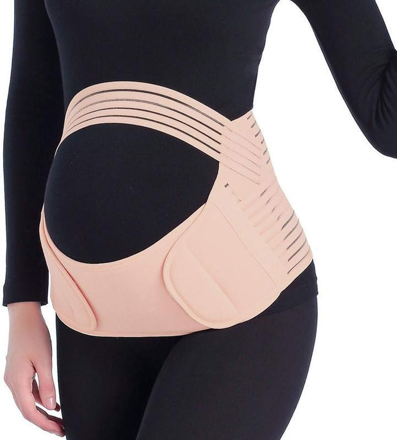 Pregnancy Belly Band – 3 in 1 Belly Bands for Pregnant Women,Elastic Belly Band for Pregnancy, Maternity Belt Waist Care Binder Brace Prenatal Protector, Pregnancy Belt Belly Support for Pain Relieve, Mothers Day Gifts，L