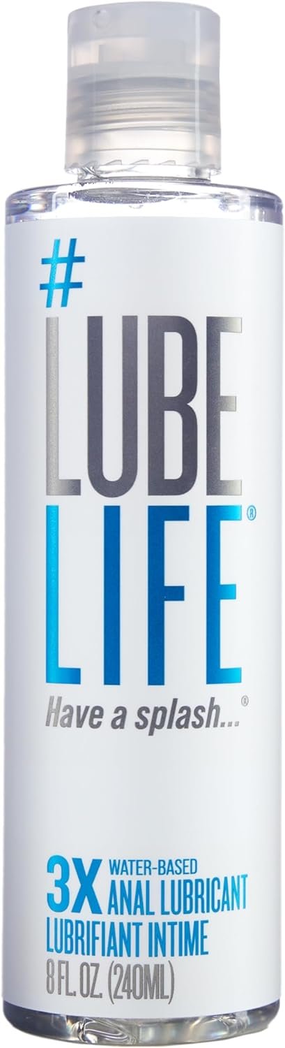 LUBELIFE 3X Anal Lube – Extra Thick Water Based Lube for Men, Women & Couples – Non-Sticky, Toy & Condom Compatible Personal Lubricant, 8 Fl Oz