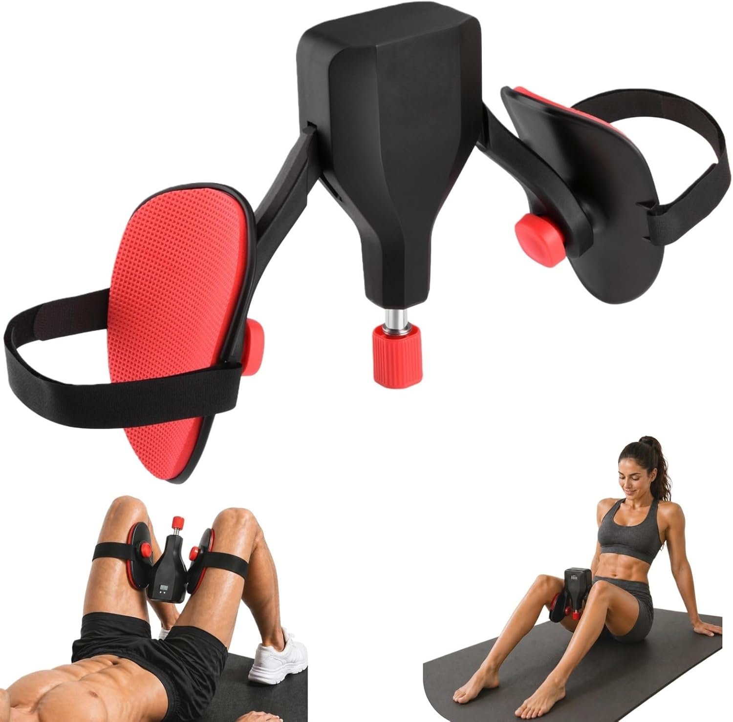 Thigh Trainer Master for Women & Men, Kegel Master & Pelvic Floor Trainer, Inner Thigh Exerciser, 22-77lbs Resistance, Glute & Hip Toner, Home Workout Equipment with Bands, Fitness for Home & Travel