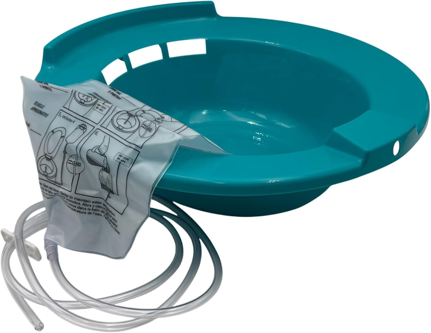Sitz Bath Toilet Seat-Perineal Soaking Bath for Postpartum Care, Hemorrhoids & Perineal Care (Turquoise)