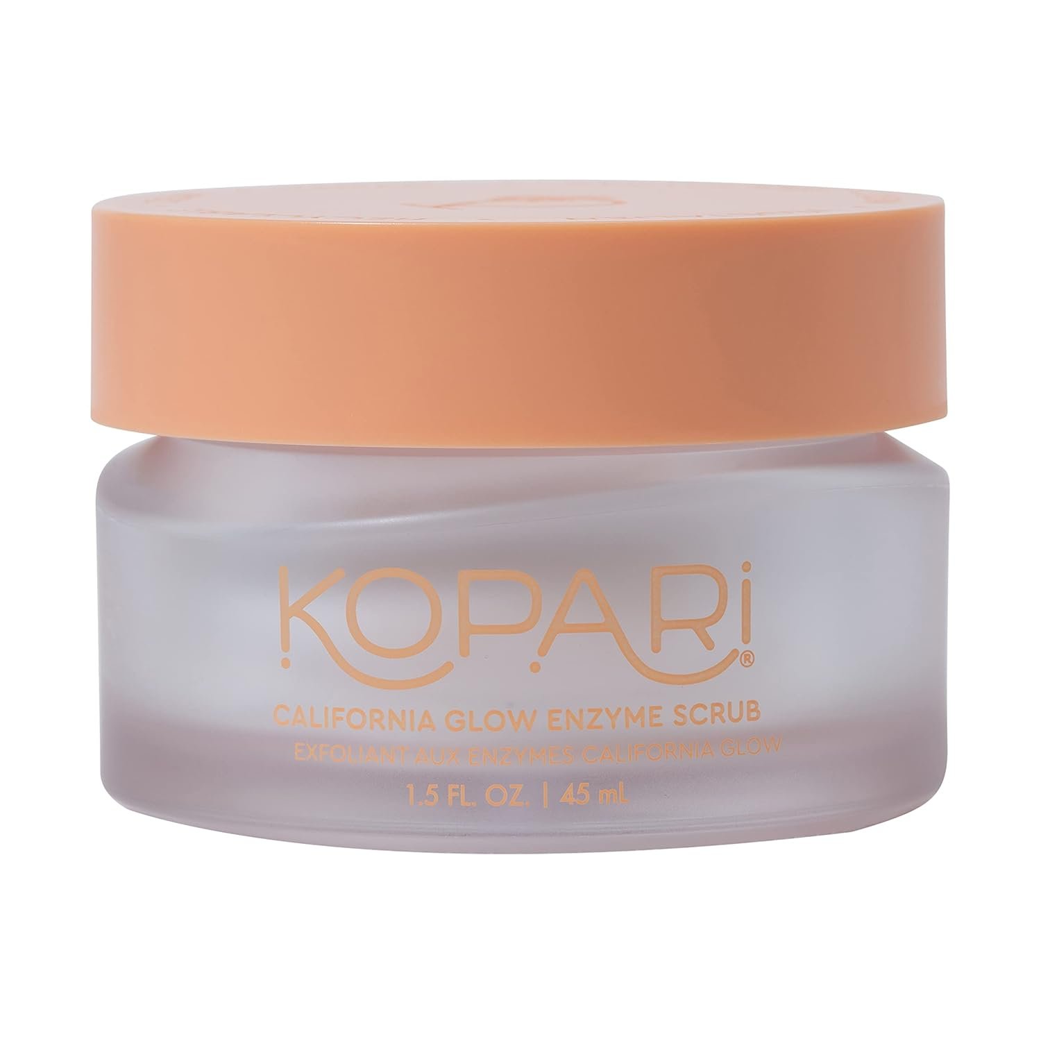 Kopari California Glow Enzyme Exfoliating Face Scrub, Clarifying & Brightening Skin Exfoliation Facial Scrub, Supports Anti-Aging, 100% Organic Coconut Oil, Cruelty Free, Vegan, 1.5 Fl Oz