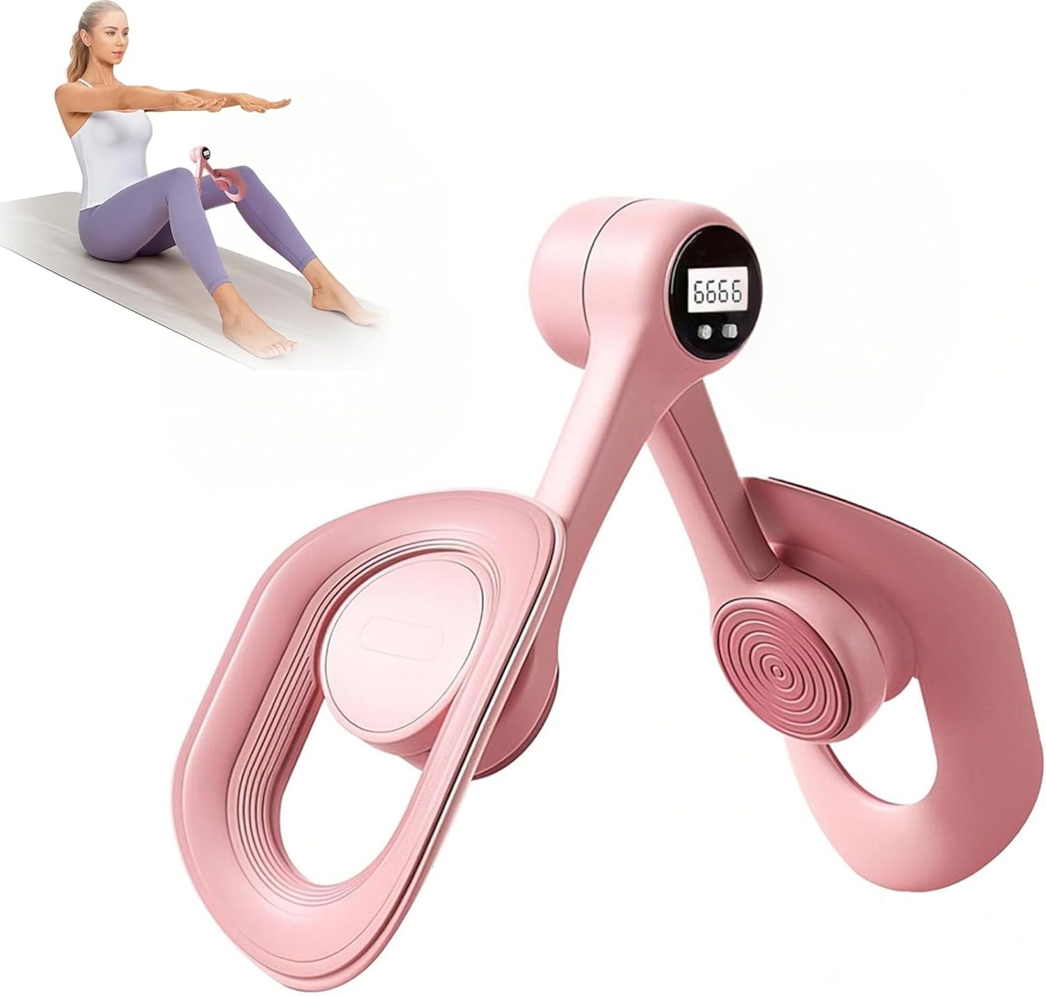 Thigh Master for Women, Resistance Pelvic Floor Exercise Devices with Soft Pads, Adjustable Inner Thigh Exerciser Trainer for Home Indoor, Kegel Exercise