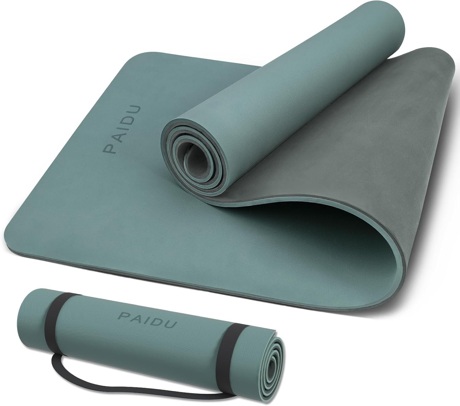 PAIDU Yoga Mat Non Slip Anti-tear,extra thick-2/5 inch（10MM）High Resiliency Professional POE Yoga Mats for Women Men Kids,72″x24″inch,Workout, Yoga, Pilates and Floor Exercise, with Carrier Strap