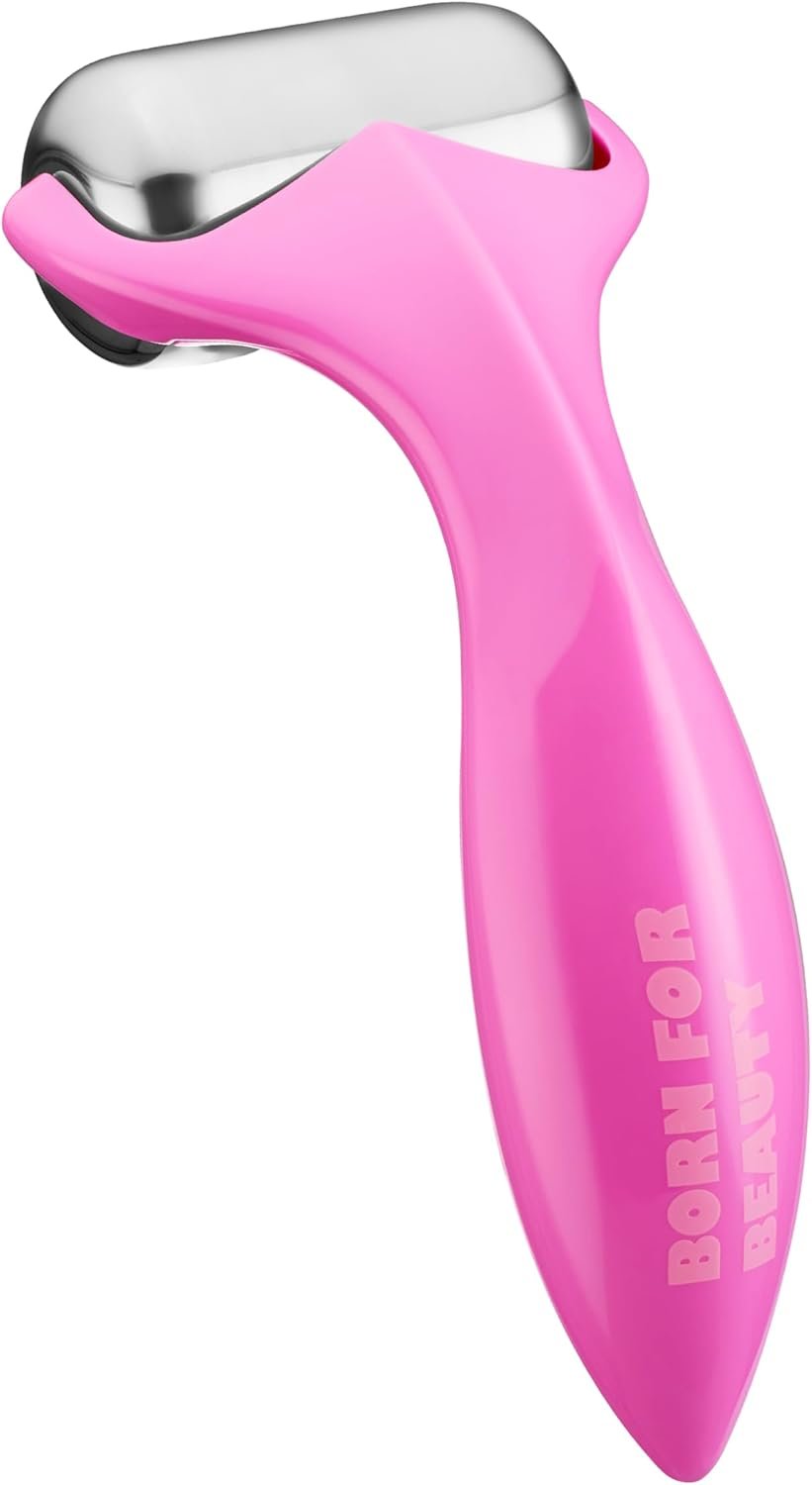 360° Rotating Ice Roller for Face-Stainless Steel Facial Massage Tool for Skin Tightening, Ice Face Roller -Wrinkle Reduction & Dark Circle Relief, Gift for Skincare Enthusiasts.Mothers Day Gifts