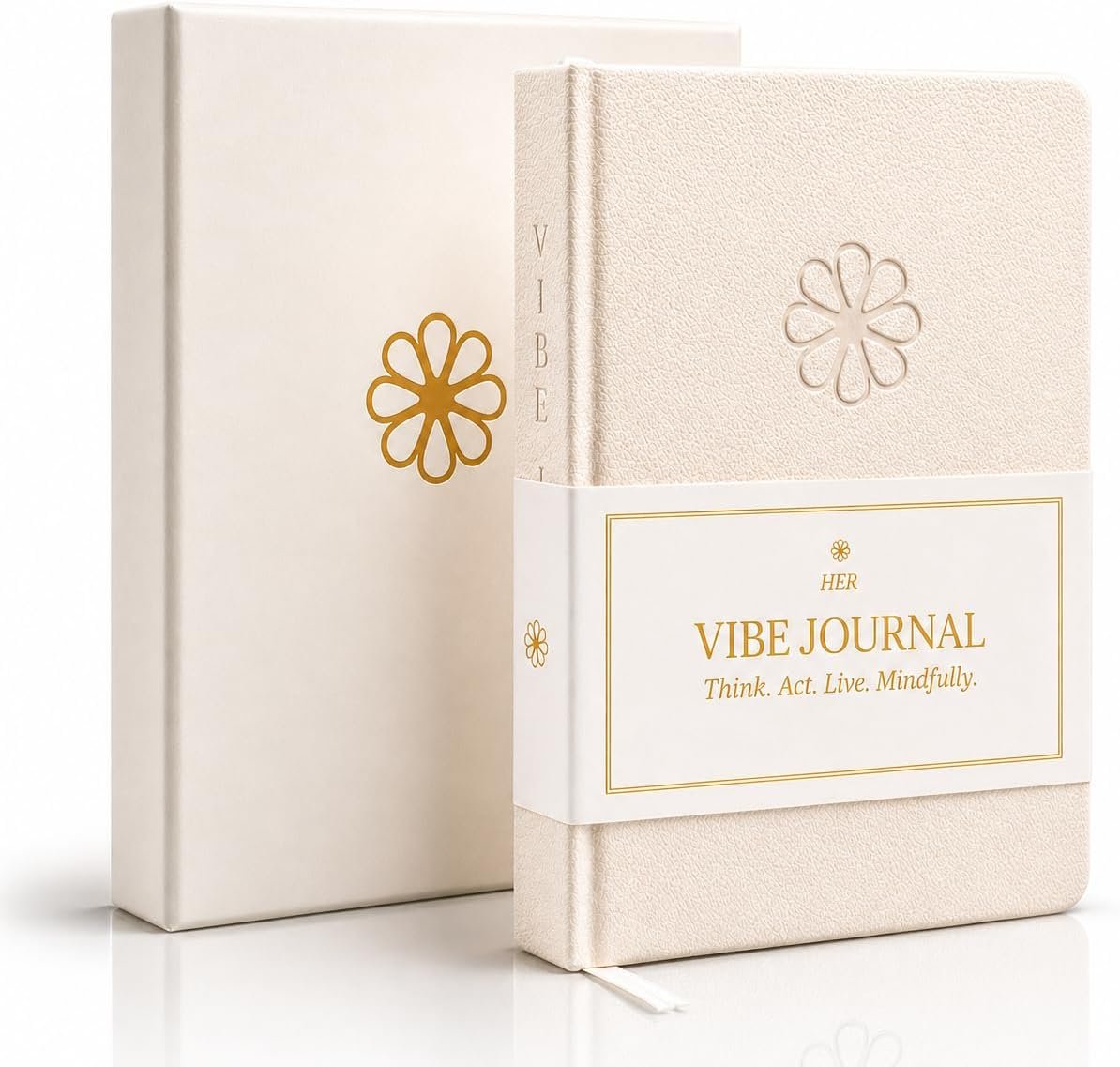 Guided Journal for Women | 13-Week Mindfulness & Self-Reflection Journal for Self-Care, Gratitude & Personal Growth | Unique Daily Prompts & Exercises | A5 Vegan Leather | Elegant Gift Box | Her Vibe