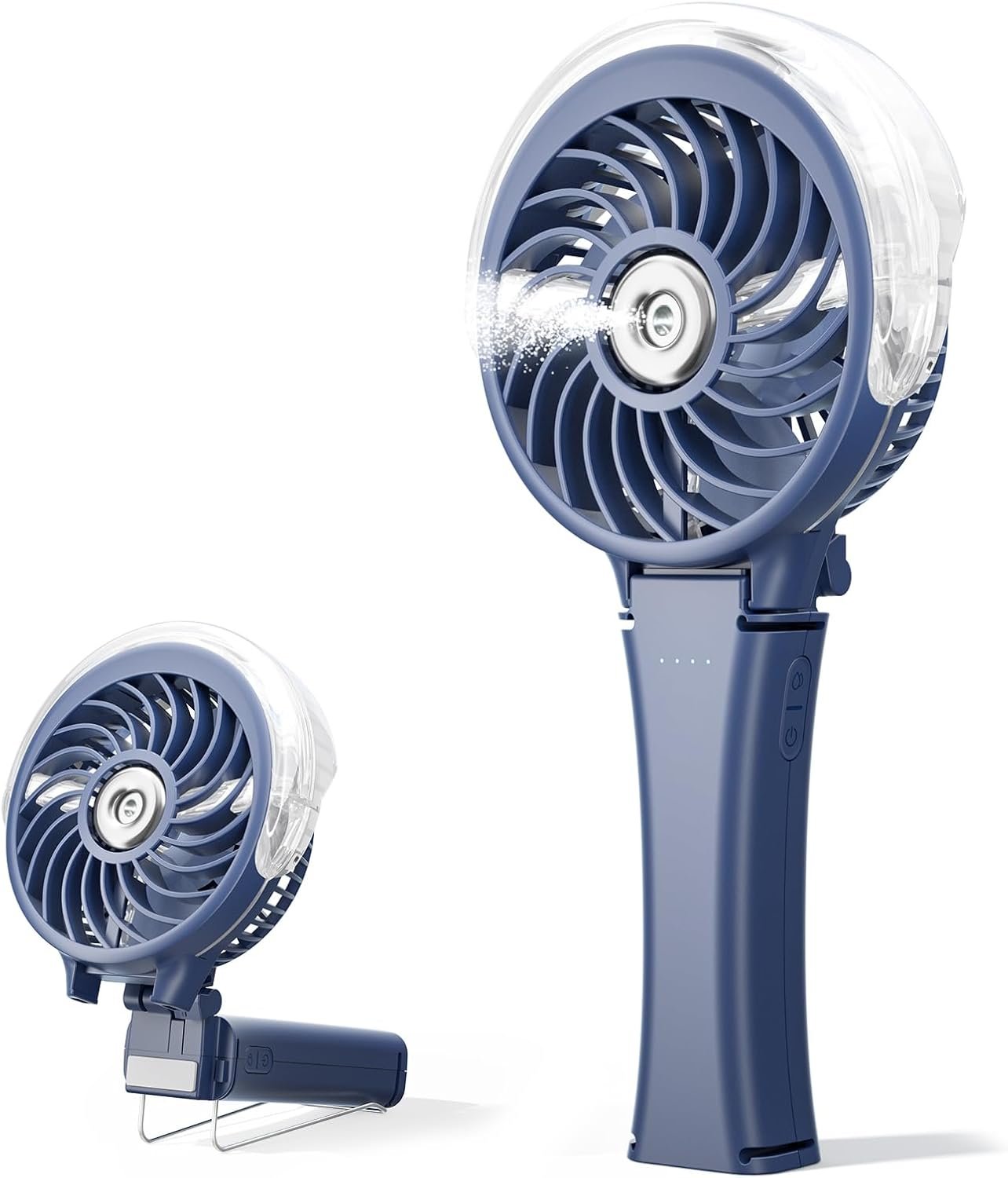 HandFan Upgraded Handheld Misting Fan, Two Button Easy Operation, Rechargeable Portable Mister Fan, Spray Water Mist Fans, Mini Electric Cooling Fans for Travel, Outdoors, Disney(Royal Blue)