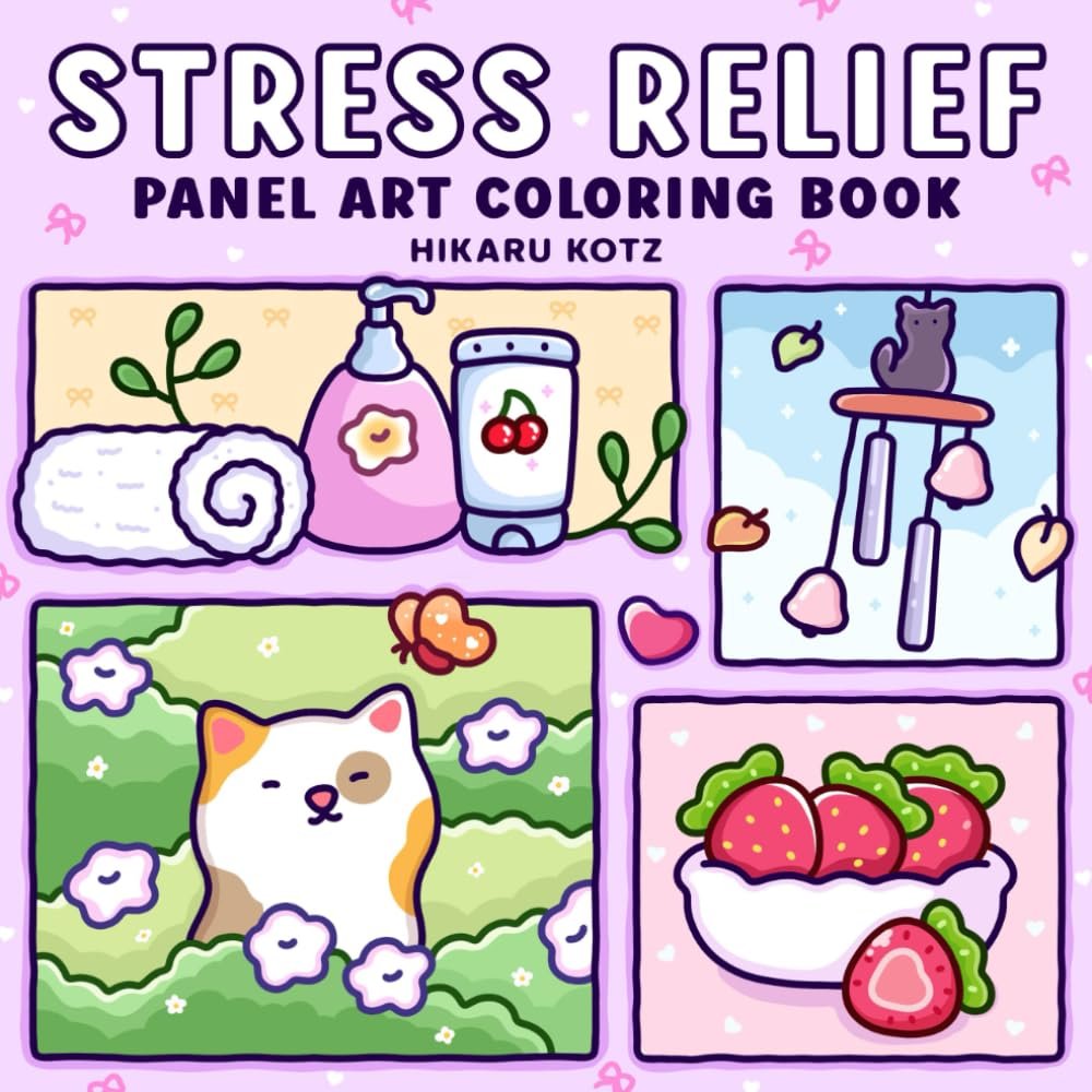 Stress Relief: Panel Art Coloring Book for Adults and Teens