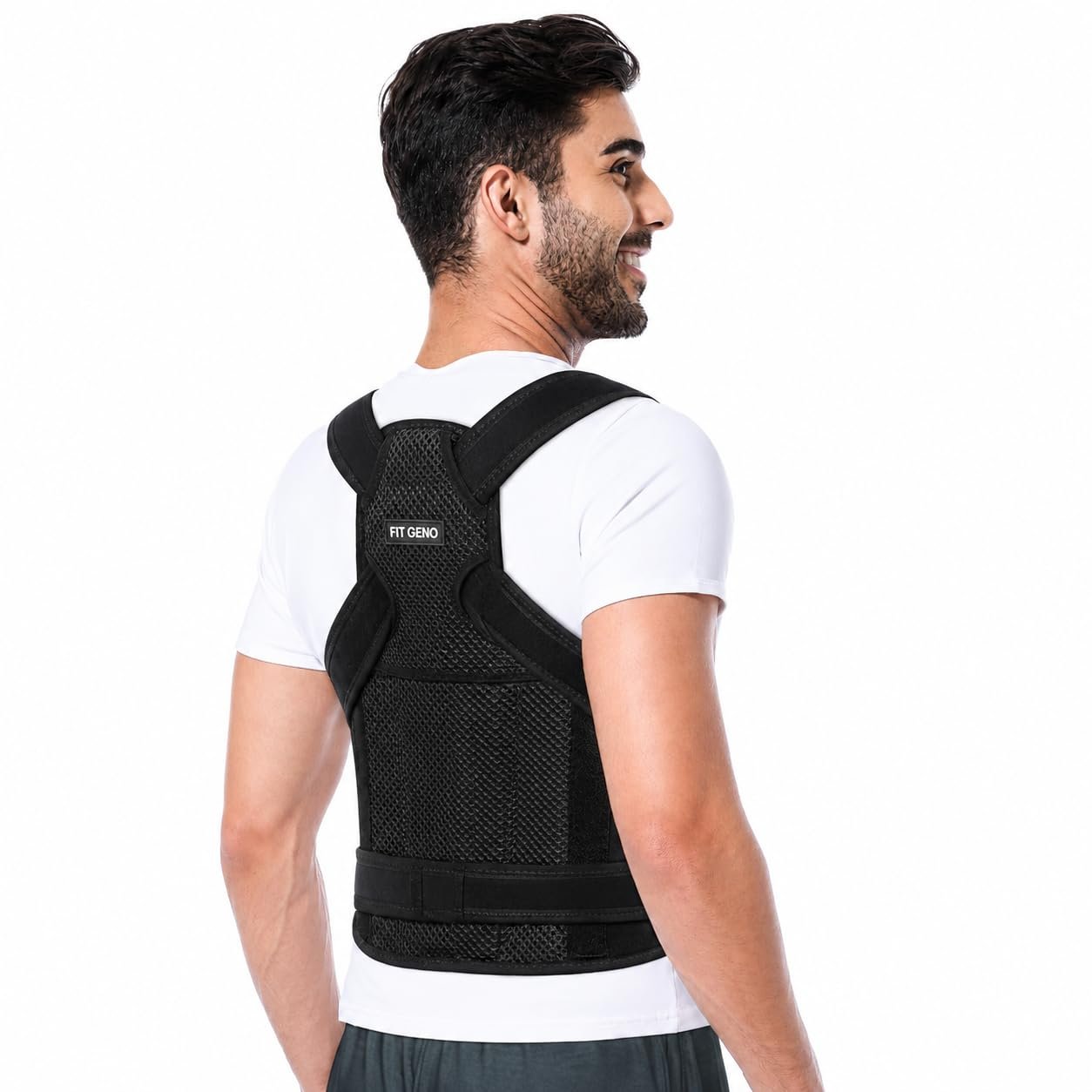 Fit Geno Posture Corrector for Women and Men – Adjustable Back Brace & Straightener for Scoliosis, Hunchback Correction, Back Pain, Spine Corrector, Back Support and Posture Trainer, Small