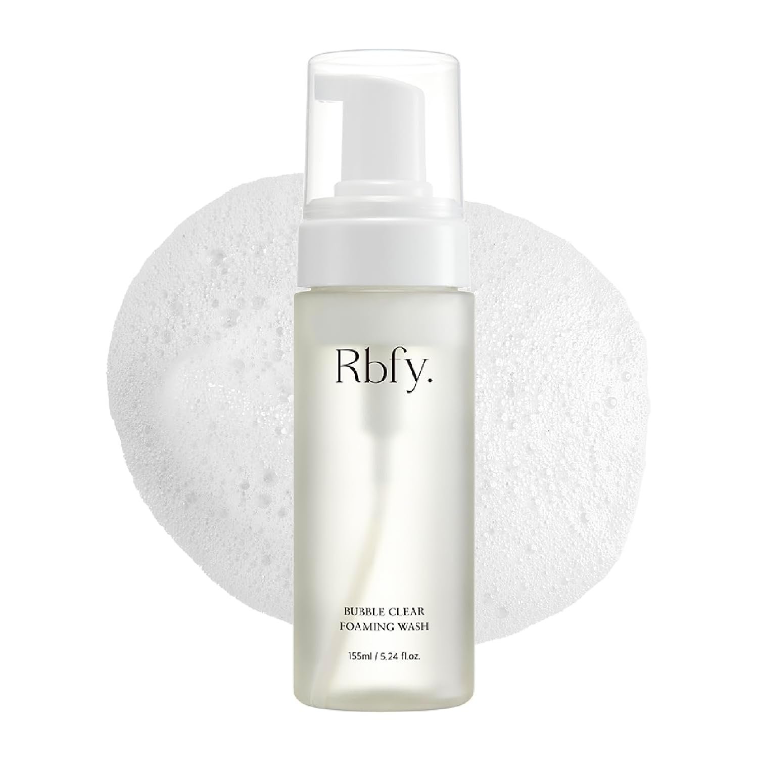 Rbfy. Bubble Clear Foaming Wash – Korean Daily Gentle Cleanser with Micro-Bubble | Salicylic Acid & Plant Extracts for Acne-Prone Skin, Deep Pore Cleaning & Exfoliation | Korean Skincare (5.24 fl oz)