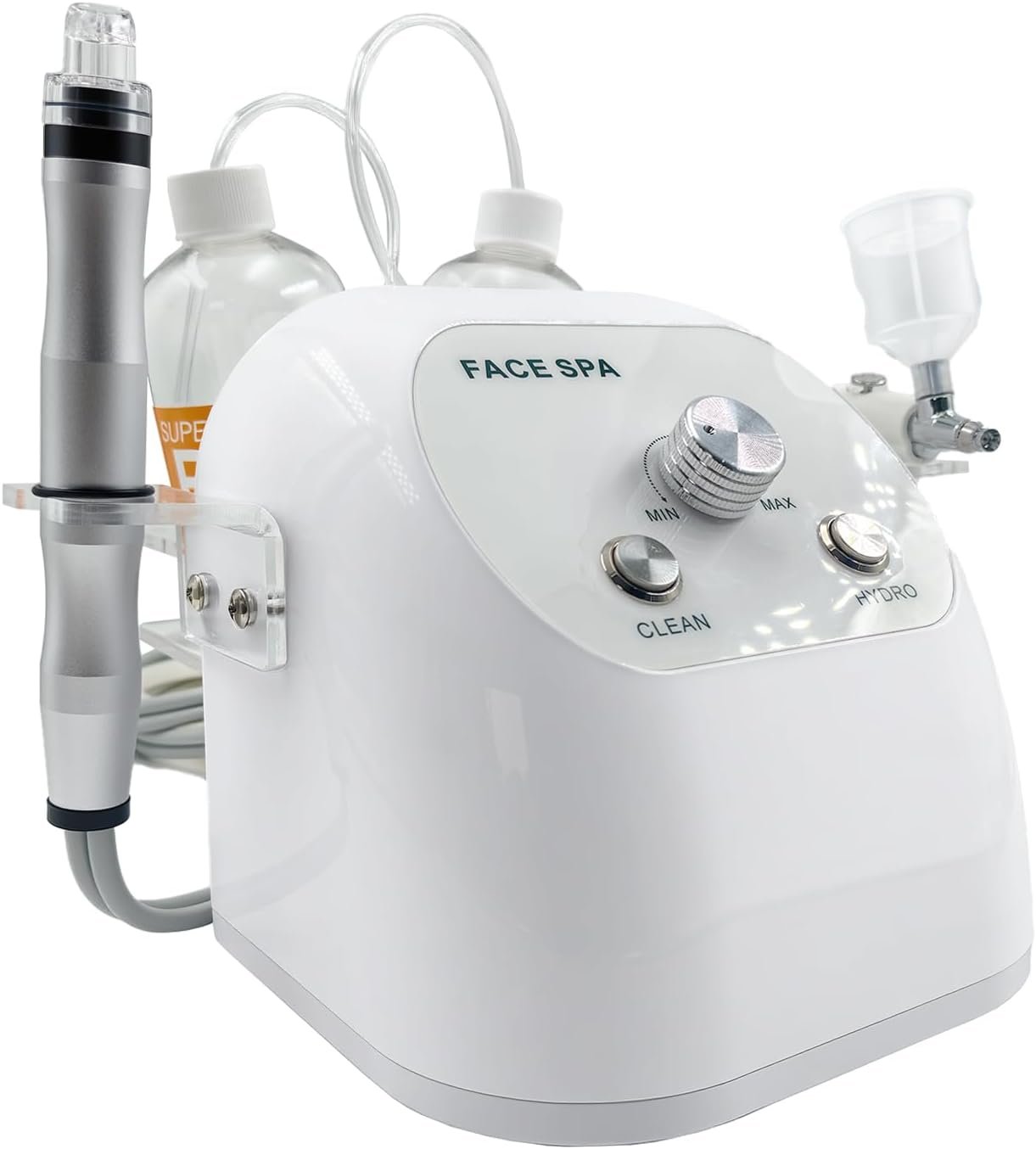 Hydrogen Oxygen Facial Machine for Home & Spa Use – Hydro Facial Machine Professional with Facial Vacuum, Water Oxygen Spray, Hydro Dermabrasion & Skin Care Device