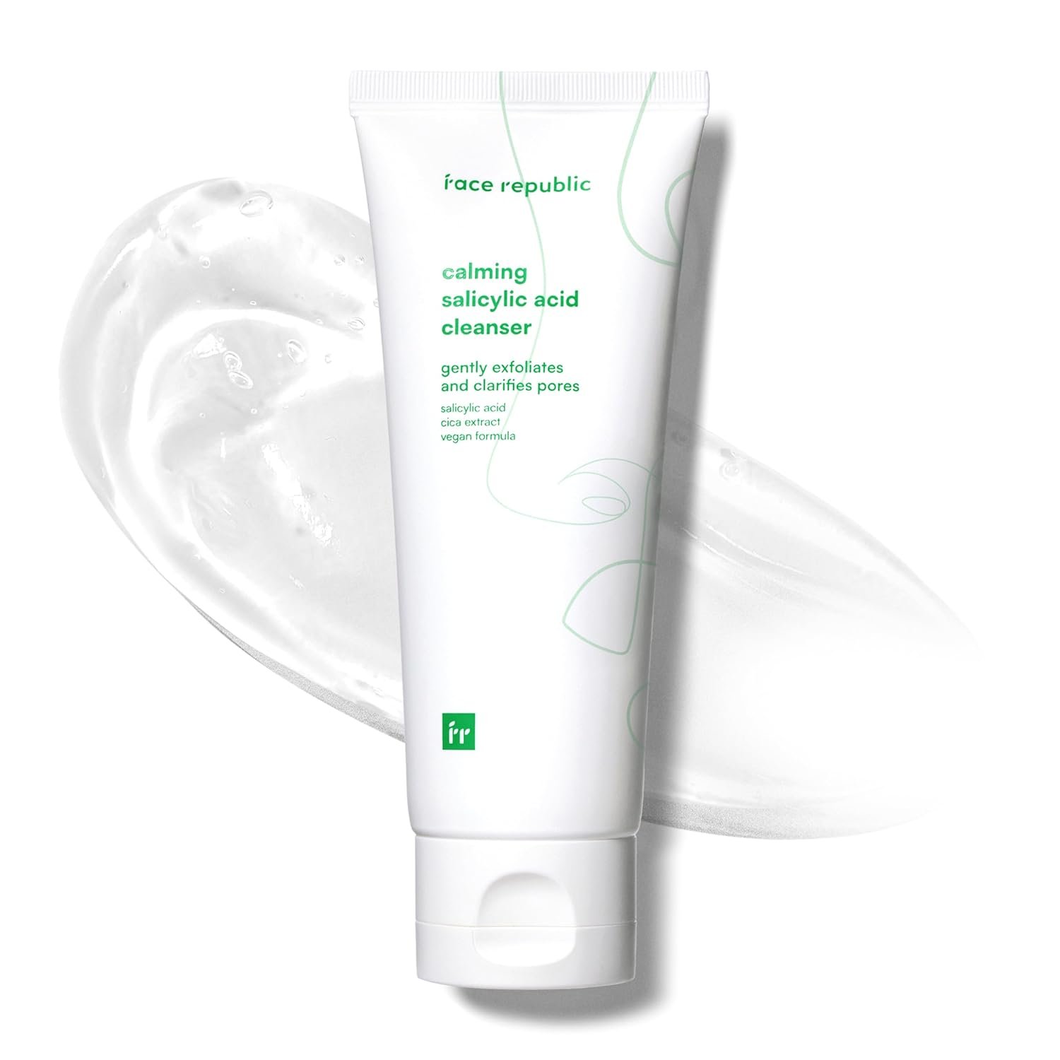Face Republic Calming Salicylic Acid Cleanser 100ml 3.38 fl oz | Acne Care, Low pH Gel Foam | Calming, Clarifying, Oil Control | Salicylic Acid, Centella Asiatica, Tea Tree | Vegan Korean Face Wash