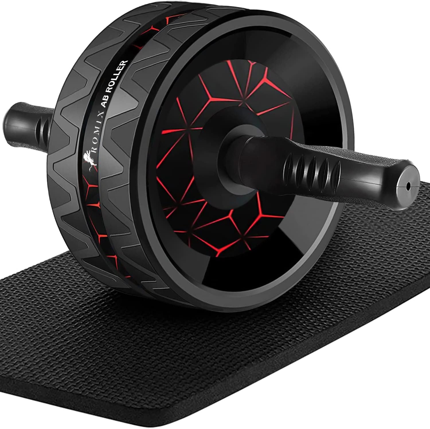 Ab Roller Wheel for Abs Workout, Exercise Wheels with Thick Knee Pad, No Noise Ab Wheel Roller for Core Workout, Abdominal Exercise, Rueda Para Abdominales, Home Gym Fitness Equipment for Men Women