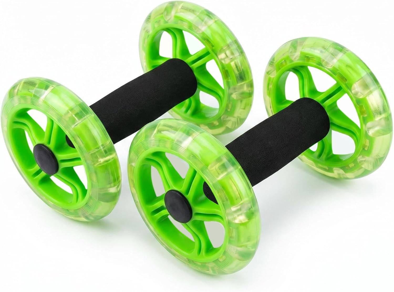 Exercise Roller Ab Exercise Abdominal Roller Wheel Dumbbell, Stable Abdominal Exercise Roller for Abs, Core Strength, Arms & Back, Portable Fitness Trainer for Men & Women