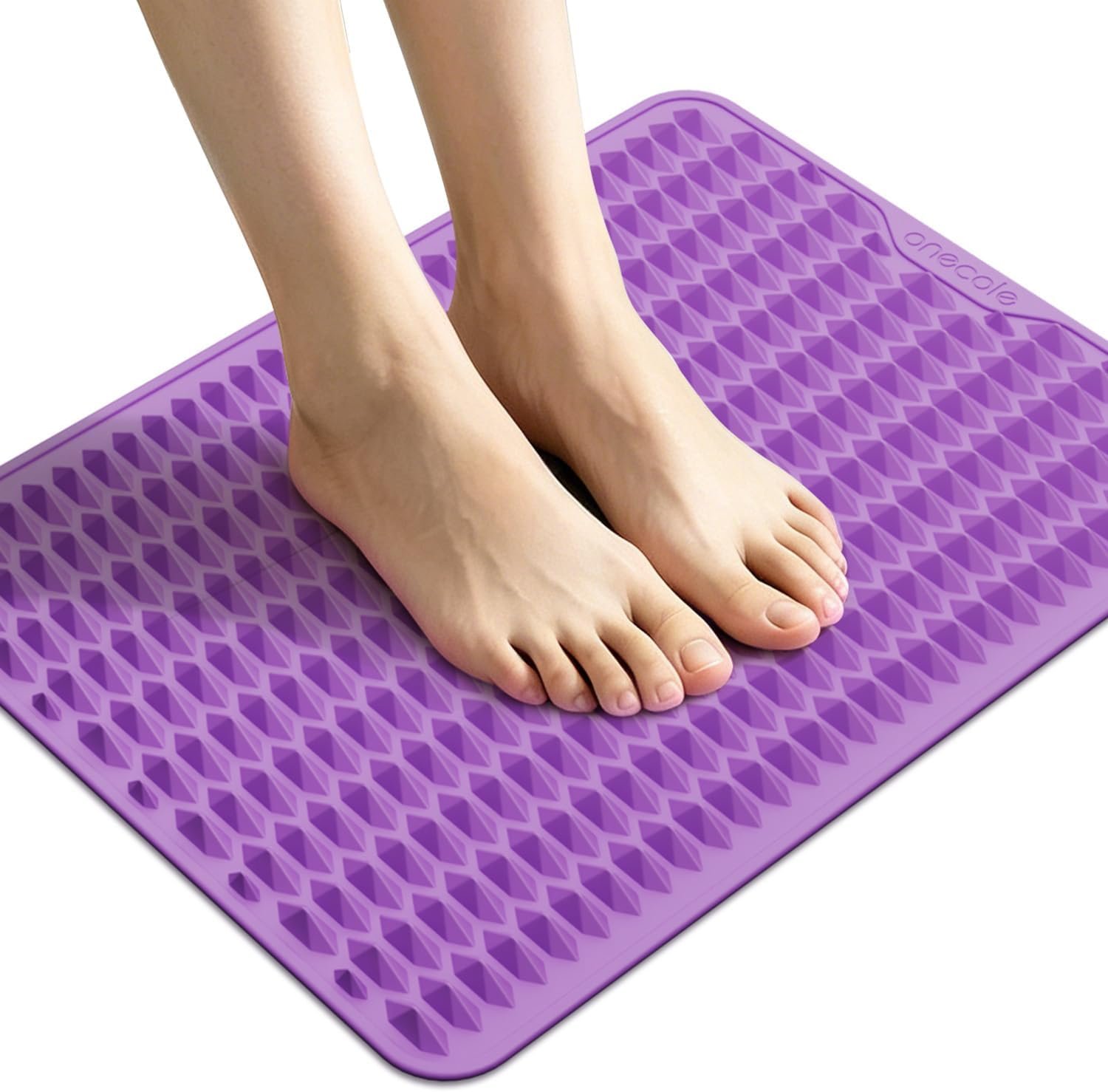 Acupressure Mat for Foot Massage, Silicone Foot Reflexology Mat, Portable Feet Mat for Plantar Fasciitis Relief and Muscle Relaxation