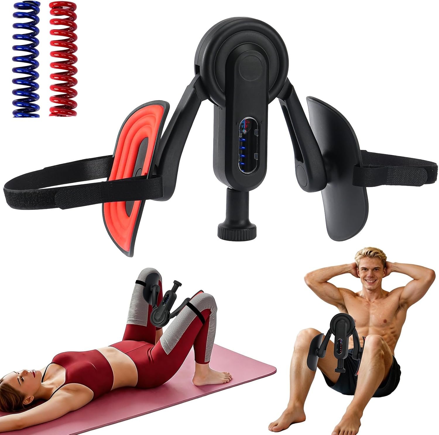 Thigh Trainer, 10-135LB Adjustable Resistance Pelvic Floor Exercise Devices, Kegel Inner Thigh Exerciser with Leg Strap, Thigh Workout Equipment for Shaping, Yoga, Weight Loss Home Gym
