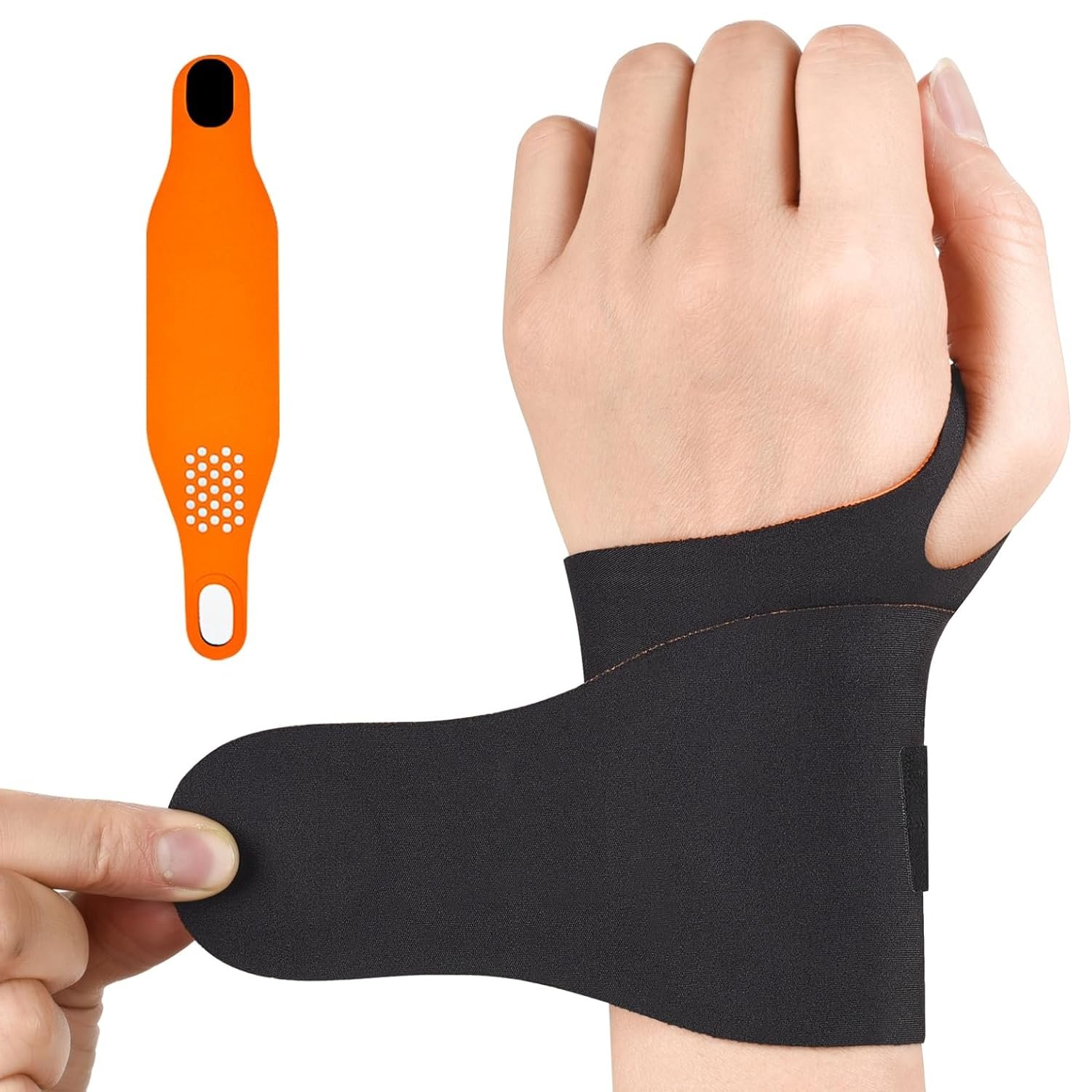 Ulnar Wrist Brace for Right & Left Hand, Ultra-Thin Elastic Wrist Wrap Compression for TFCC Tear and Repetitive Wrist Use Injury, Wrist Support for Carpal Tunnel, Tendonitis, Pain Relief (Black)