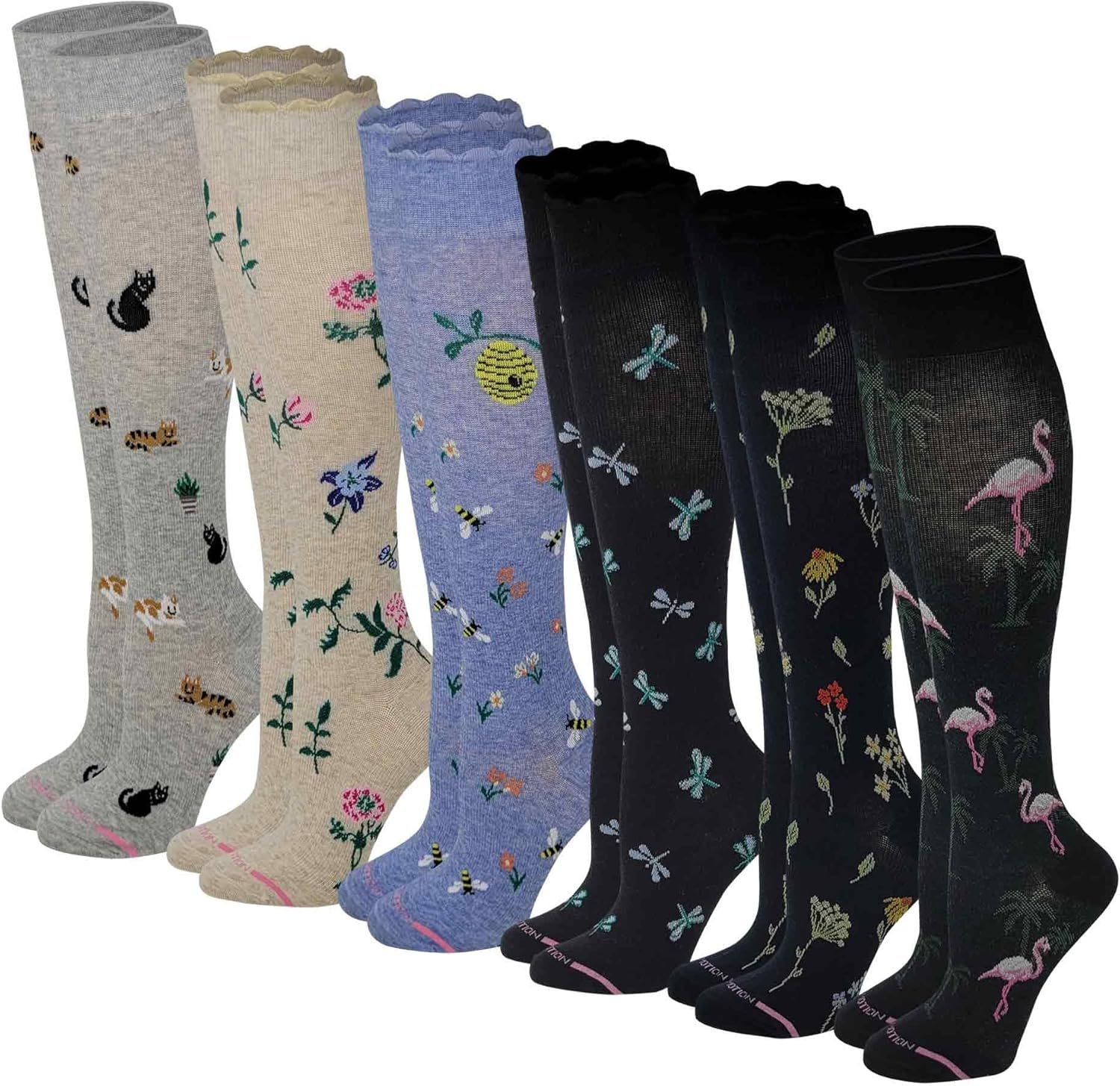 Women’s Compression Socks Therapeutic Graduated (Pack of 6 Pairs)