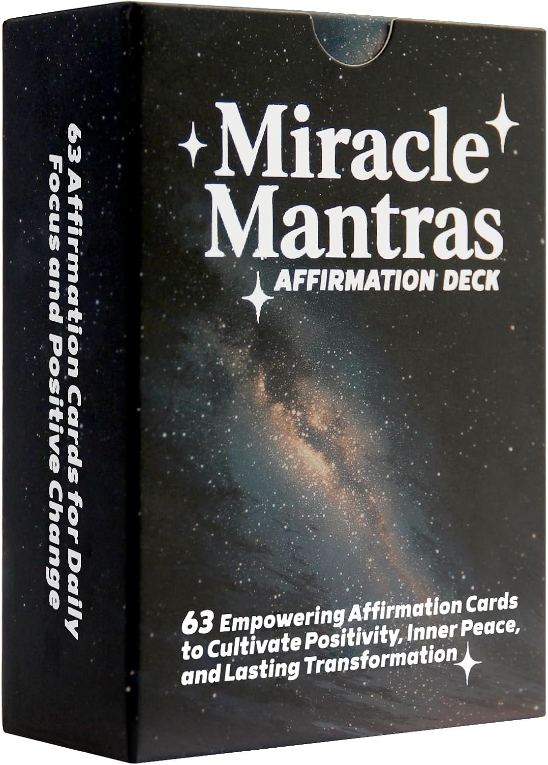 Miracle Mantras Affirmation Deck – 63 Daily Positive Self Love Cards for Women, Mindfulness & Manifestation Deck, for Friends, Coworkers, Sisters, Daughters